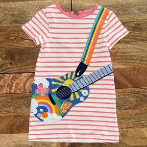 Mini Boden Embroidered Guitar Festival Hippie A Line Dress Size 2-3